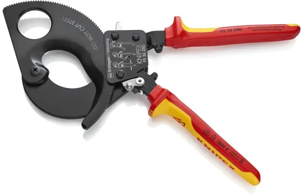Knipex Kabelsaks (Skraldeprincip) sort lakeret,VDE-godkendt 280 mm