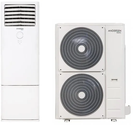 Andersen Electric Apollo 48000 luft/luft varmepumpe, 18,5 kW, 45-370 m², hvid